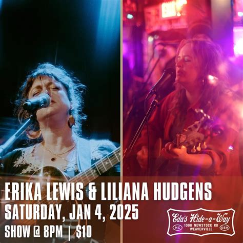 1 04 25 First Show Of The New Year With Liliana Hudgens Sourlyhourly And Stellar Backing Band John James Tourville Guit Love Ianwadeonbass And Steve Earnest At Edas Hide A Way In Weaverville Nc 8 11Pm Come And Dance Sway Cry 1 04 25 First Show Of The New Year With Liliana Hudgens Sourlyhourly And Stellar Backing Band John James Tourville Guit Love Ianwadeonbass And Steve Earnest At Edas Hide A Way In Weaverville Nc 8 11Pm Come And Dance Sway Cry