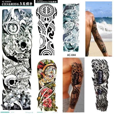 1 5 Pcs Us Man Women Temporary Arm Body Art Sticker Waterproof Tattoo Sleeve 1 5 Pcs Us Man Women Temporary Arm Body Art Sticker Waterproof Tattoo Sleeve