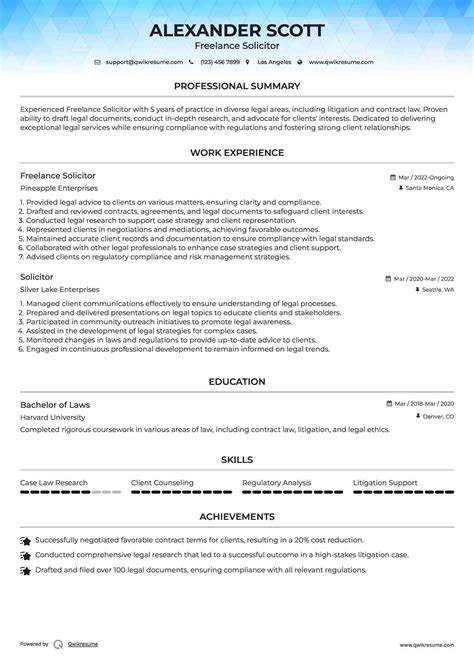 10 Solicitor Resume Samples Templates For 2025