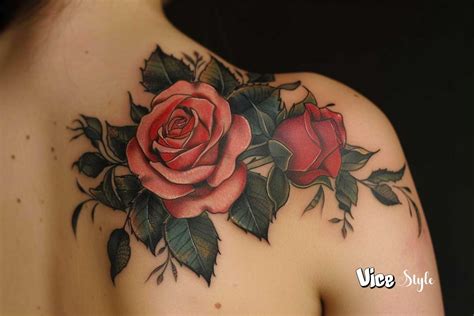 10 Stunning Rose Tattoos On The Shoulder Find Your Style 10 Stunning Rose Tattoos On The Shoulder Find Your Style
