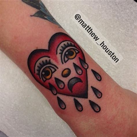 10 Timeless Crying Heart Tattoos Tattoodo