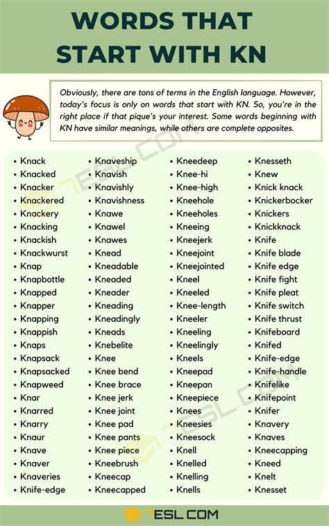 107 Popular Words That Start With Kn In English 7Esl 107 Popular Words That Start With Kn In English 7Esl