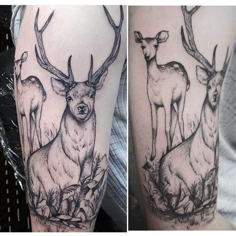 12 Awesome Buck And Doe Tattoo Designs 12 Awesome Buck And Doe Tattoo Designs