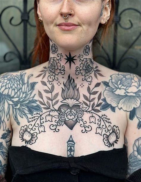 12 Women Chest Tattoo Ideas 12 Women Chest Tattoo Ideas