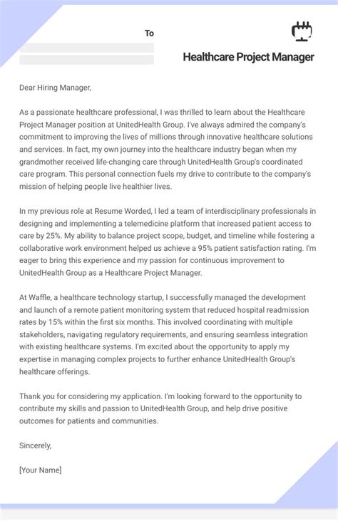 14 Healthcare Project Manager Cover Letter Examples Plus Recruiter Insights Updated For 2026 14 Healthcare Project Manager Cover Letter Examples Plus Recruiter Insights Updated For 2026