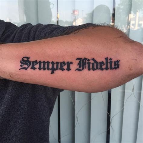 2 X Small Semper Fidelis Tattoo Lettering In Black Temporary Skin Tattoo 2 Amazon Nl Beauty 2 X Small Semper Fidelis Tattoo Lettering In Black Temporary Skin Tattoo 2 Amazon Nl Beauty