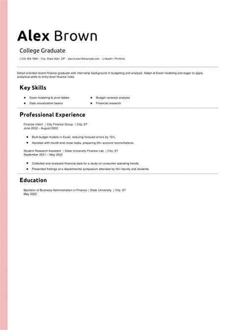 20 Best Recent College Graduate Resume Examples And Templates For 2026 20 Best Recent College Graduate Resume Examples And Templates For 2026