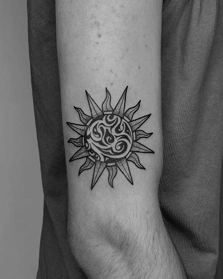 20 Best Tribal Sun Tattoo Designs Suitable For Everyone 20 Best Tribal Sun Tattoo Designs Suitable For Everyone