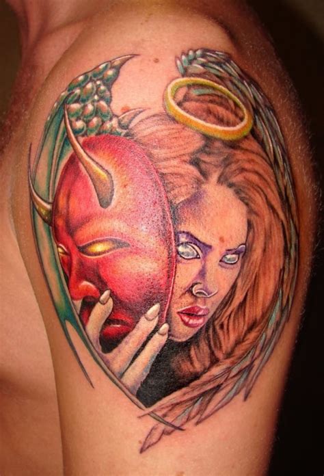 20 Great Devil And Angel Tattoo Designs Entertainmentmesh