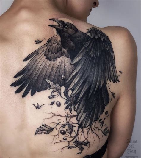 210 Coolest Crow Tattoos Ideas With Meanings 2022 Tattoosboygirl Back Tattoos Body Art