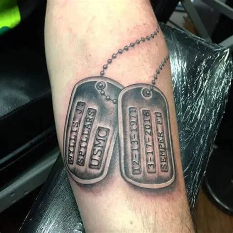 24 Of The Best Dog Tag Tattoos Ideas Ever
