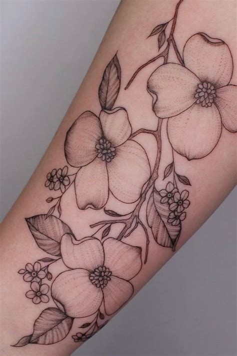 25 Dogwood Flower Tattoo Designes For Girls 25 Dogwood Flower Tattoo Designes For Girls