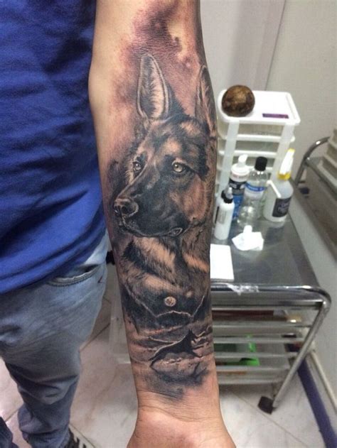 30 Cool German Shepherd Tattoo Designs For Men