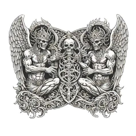 4 424 Demons And Angels Tattoo Ideas Blackink Ai