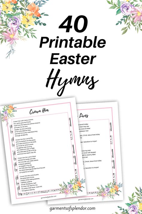 40 Beautiful Easter Hymns With Free Printable Lyrics