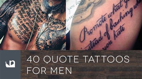 40 Quote Tattoos For Men Youtube 40 Quote Tattoos For Men Youtube