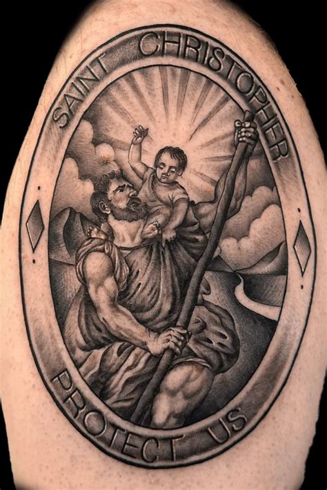446 Saint Christopher Tattoo Ideas Blackink Ai 446 Saint Christopher Tattoo Ideas Blackink Ai