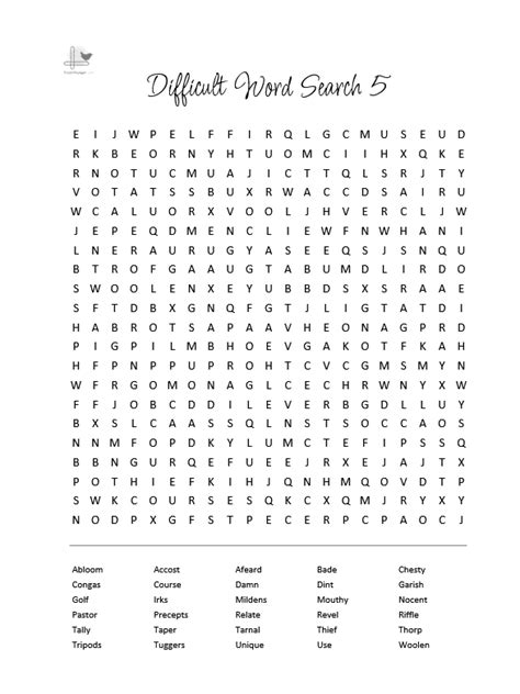 5 Difficult Printable Word Search Puzzles Puzzlevoyager Com 5 Difficult Printable Word Search Puzzles Puzzlevoyager Com