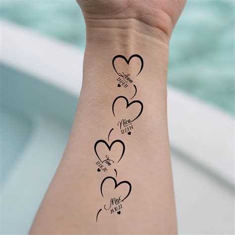 5 Little Hearts Temporary Tattoo Etsy Finland 5 Little Hearts Temporary Tattoo Etsy Finland