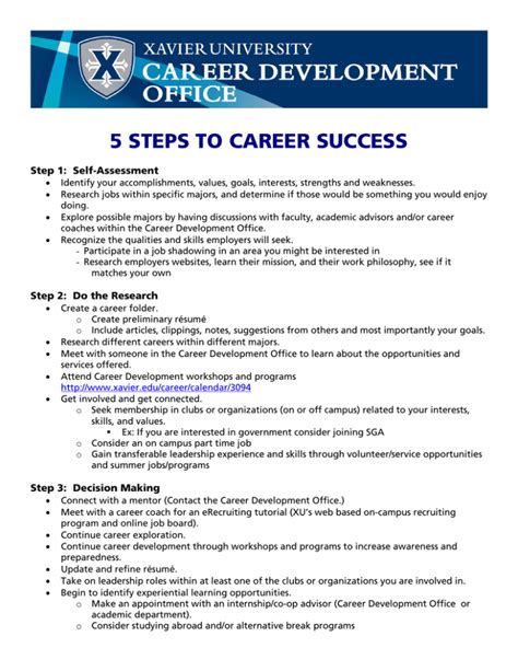 5 Steps To Career Success Step 1 Self Assessment 5 Steps To Career Success Step 1 Self Assessment