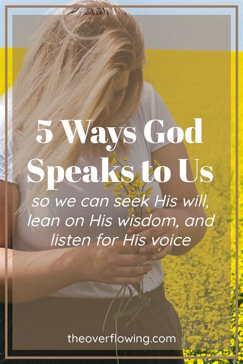 5 Ways God Speaks To Us Jessica Faith Hagen 5 Ways God Speaks To Us Jessica Faith Hagen