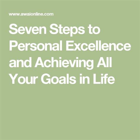 5 Ways To Achieve Personal Excellence
