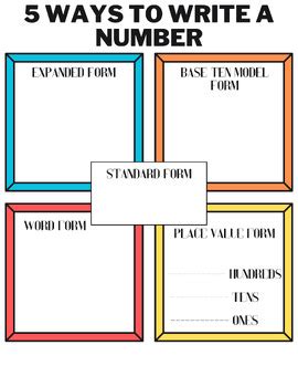 5 Ways To Write A Number By Chaoshomeschooling Tpt