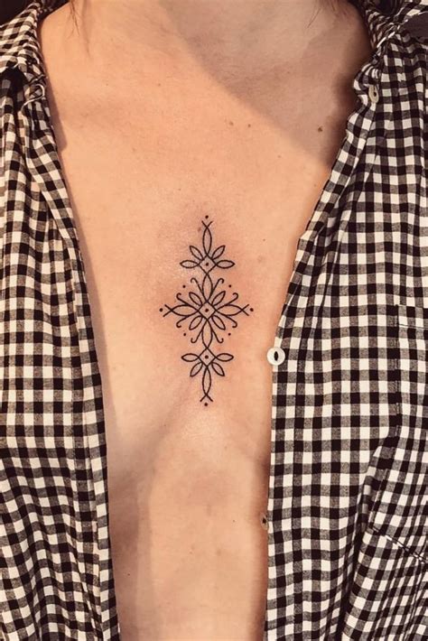 50 Sternum Tattoos Small And Simple Design Ideas 50 Sternum Tattoos Small And Simple Design Ideas