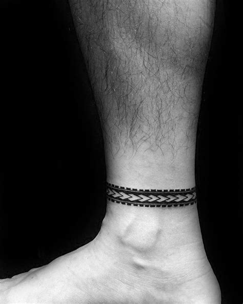 57 Cool Ankle Band Tattoos For Men