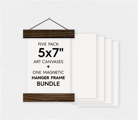 5X7 Amp Quot Canvas Bundle Pack Of 5 Blank Canvas Sheets And Magnetic Wood H Hanger Frames 5X7 Amp Quot Canvas Bundle Pack Of 5 Blank Canvas Sheets And Magnetic Wood H Hanger Frames