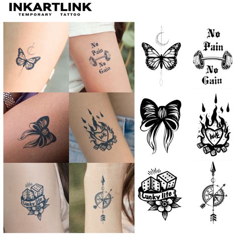 6 Sheets Small Tattoo Combination 7 Inkartlink 6 Sheets Small Tattoo Combination 7 Inkartlink