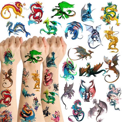 6 Sheets Temporary Tattoos Dragon Tattoo Animal Indonesia Ubuy 6 Sheets Temporary Tattoos Dragon Tattoo Animal Indonesia Ubuy
