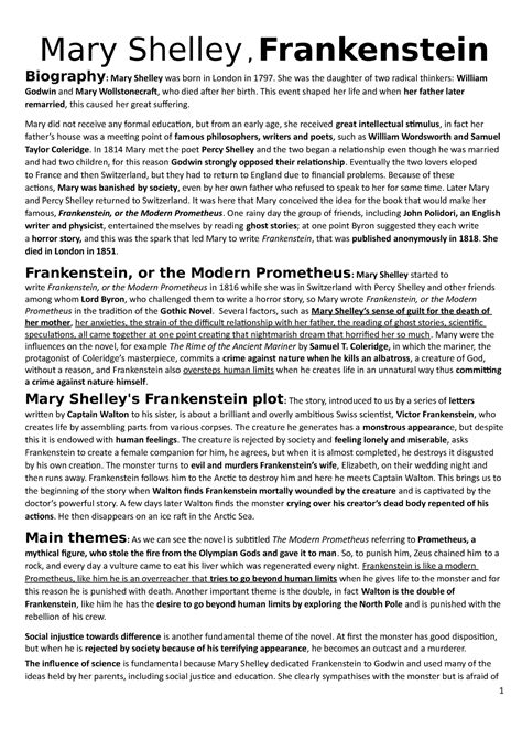A Brief Mary Shelley Biography The Creator Of Frankenstein A Brief Mary Shelley Biography The Creator Of Frankenstein