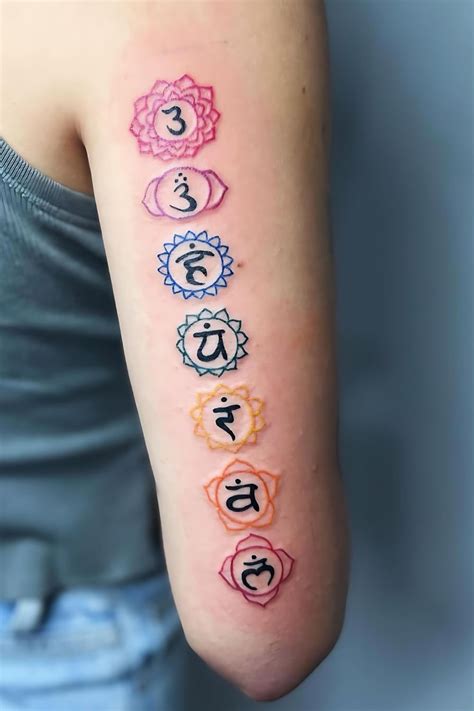 A Seven Chakras Tattoo Symbolizes Spiritual Awakening Balance And Inner Alignment Representing Energy Flow Through The Body Mindfulness Healing And A Deeper Connection Between Mind Body And Soul Concept Design Vibhor