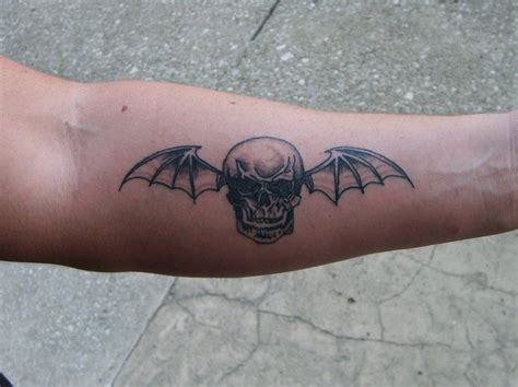 A7x Deathbat Tattoo By Jonny Mistfit On Deviantart Tattoo Designs Men Tattoo Designs Forearm