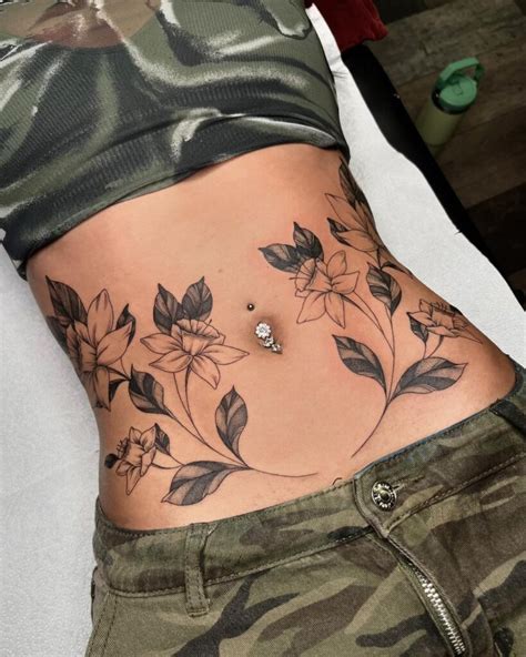Added These Pelvis Flowers And Stomach Tattoo That S About Two Years Healed Now Added These Pelvis Flowers And Stomach Tattoo That S About Two Years Healed Now