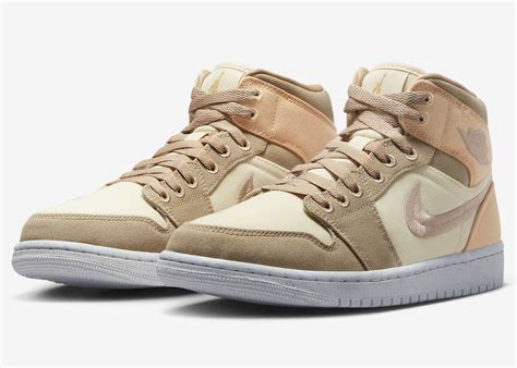 Air Jordan 1 Mid Se Canvas Khaki Dv0427 102 Sbd