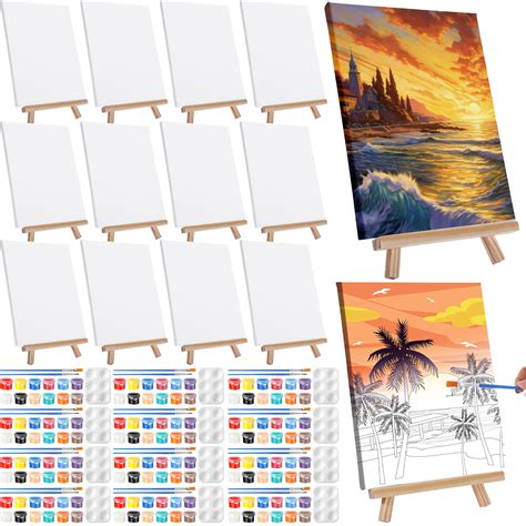 Amazon Com 2 Pack Sip And Paint Kit For Adult Amp 39 S Date Night Pre Drawn Canvas For Painting For