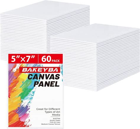 Amazon.com: Bakeyba Canvas Boards For Painting 60 Pack, 5X7 Inch Canvas Panels, 100% Cotton ... Amazon.com: Bakeyba Canvas Boards For Painting 60 Pack, 5X7 Inch Canvas Panels, 100% Cotton ...