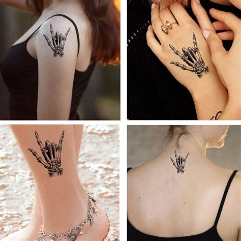 Amazon Com Dopetattoo Tattoo Design 6 Sheets Temporary Tattoos Hand Skeleton Tattoo Ghost Hand Fake Tattoos Neck Arm Chest Beauty Personal Care