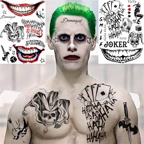 Amazon Com Fanrui 6 Sheets Joker Tattoos Halloween Face Makeup Kit Temporary Tattoos For Men Women Adults Smile Face Clown Damaged Tattoo Joker Prisoner Cosplay Costumes And Party Accessories Beauty Amazon Com Fanrui 6 Sheets Joker Tattoos Halloween Face Makeup Kit Temporary Tattoos For Men Women Adults Smile Face Clown Damaged Tattoo Joker Prisoner Cosplay Costumes And Party Accessories Beauty