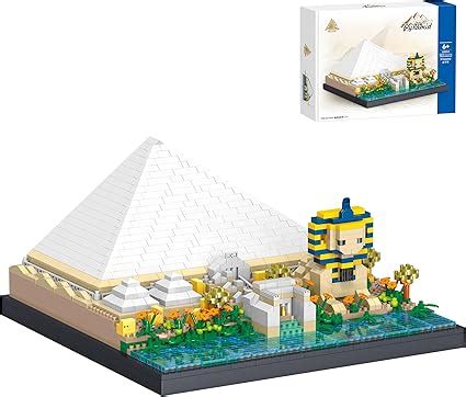 Amazon Com Fulholpe Egyptian Pyramids Micro Bricks Mini Building Blocks Set 1 456 Pieces World Famous Architectural Model Set Modular Building Kit Toys Games