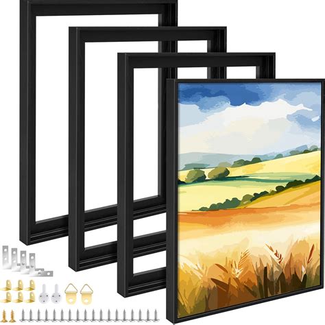 Amazon Com Suzile 4 Pack Floating Frames For Canvas 16 X 20 0 6 Amp Quot 0 9 Amp Quot Deep Painting Prints