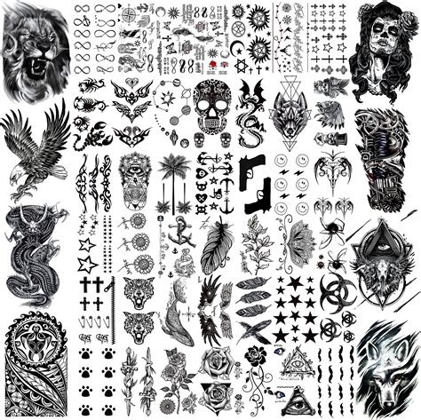 Amazon Com Vantaty 50 Sheets Black Temporary Tattoos For Men Adults Ealge Dragon Lion Wolf Animals For Women Neck Arm Thigh Fake Small Skull Tattoo Sticker For Kids Children Boys Girls Tatoos Amazon Com Vantaty 50 Sheets Black Temporary Tattoos For Men Adults Ealge Dragon Lion Wolf Animals For Women Neck Arm Thigh Fake Small Skull Tattoo Sticker For Kids Children Boys Girls Tatoos