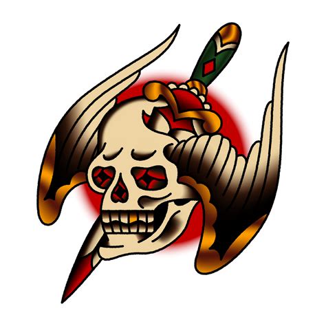 American Traditional Pierced Winged Skull T Shirt By Oldsalt Traditional Tattoo Skull Skull American Traditional Pierced Winged Skull T Shirt By Oldsalt Traditional Tattoo Skull Skull