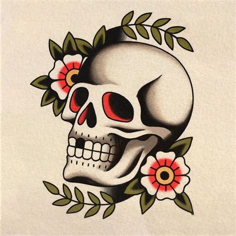 American Traditional Skull Tattoos Designs American Traditional Skull Tattoos Designs