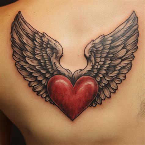 Angel Wings And Heart Memorial Tattoos Chronic Ink