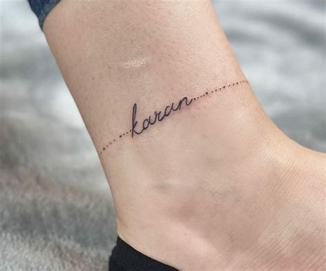 Ankle Name Tattoo Ideas