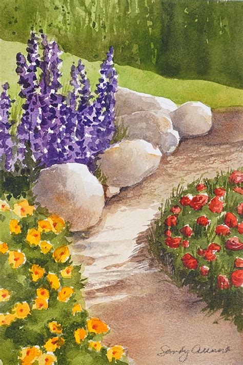 April Watercolor 5 Sandy Allnock Fine Art