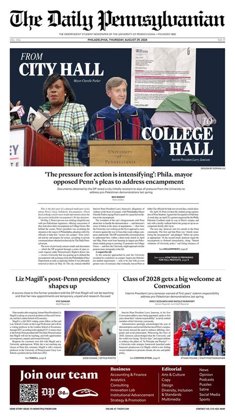 August 20 2024 By The Daily Pennsylvanian Issuu